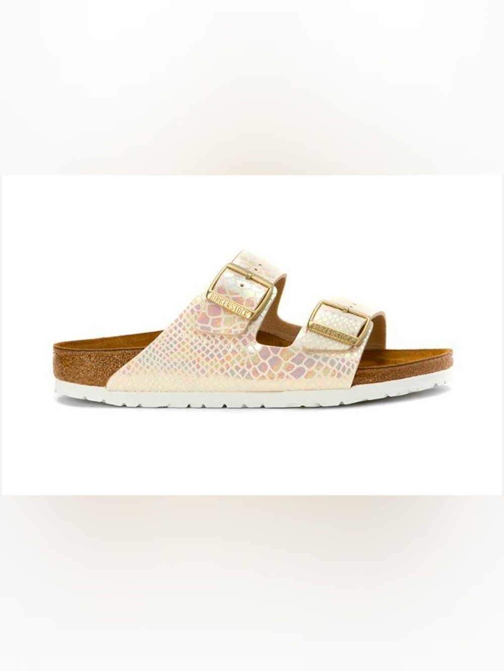 Birkenstock Arizona Slide Sandal in Iridescent Size 40